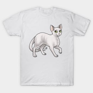 Cat - Devon Rex - White T-Shirt